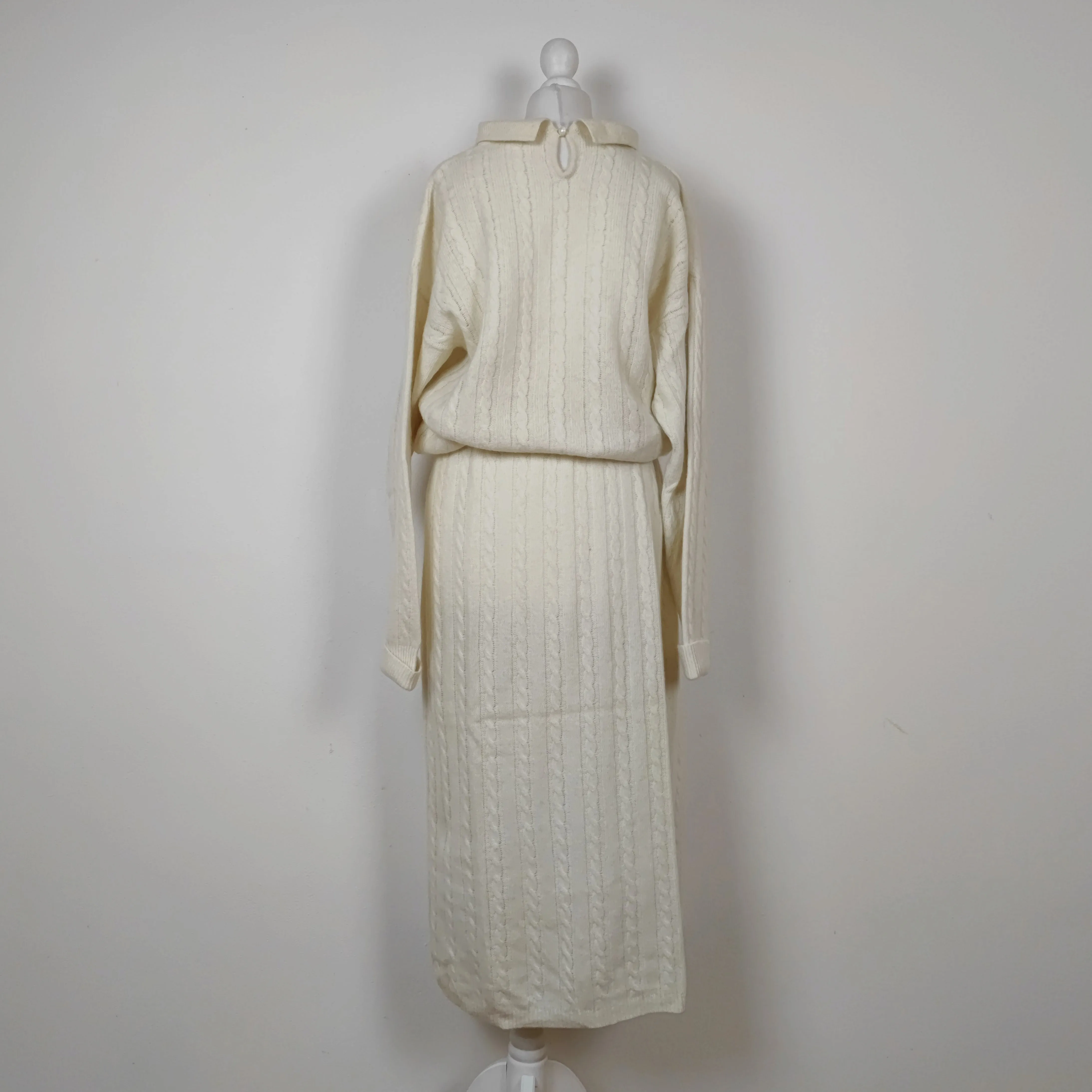 Completo vintage in maglia bianco