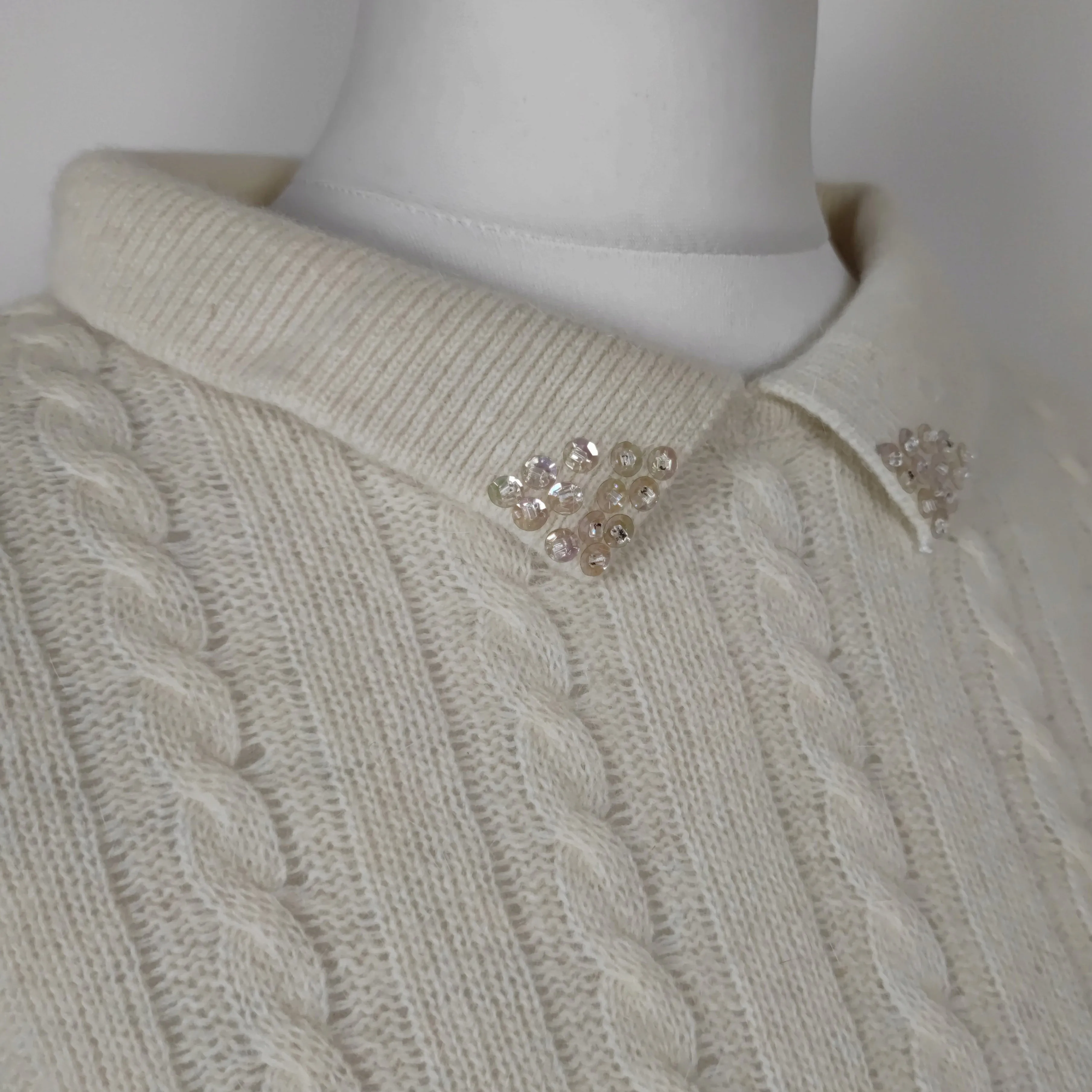 Completo vintage in maglia bianco