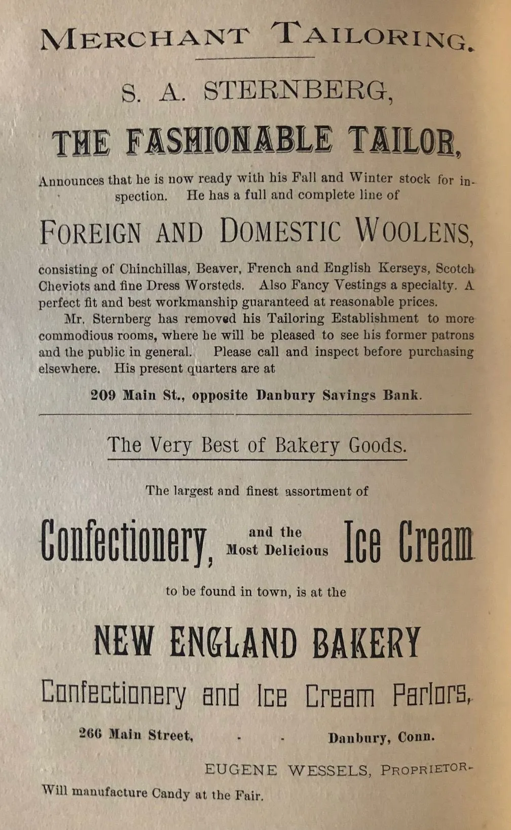 (Connecticut) Merchants of Danbury. Danbury Fair Cook Book