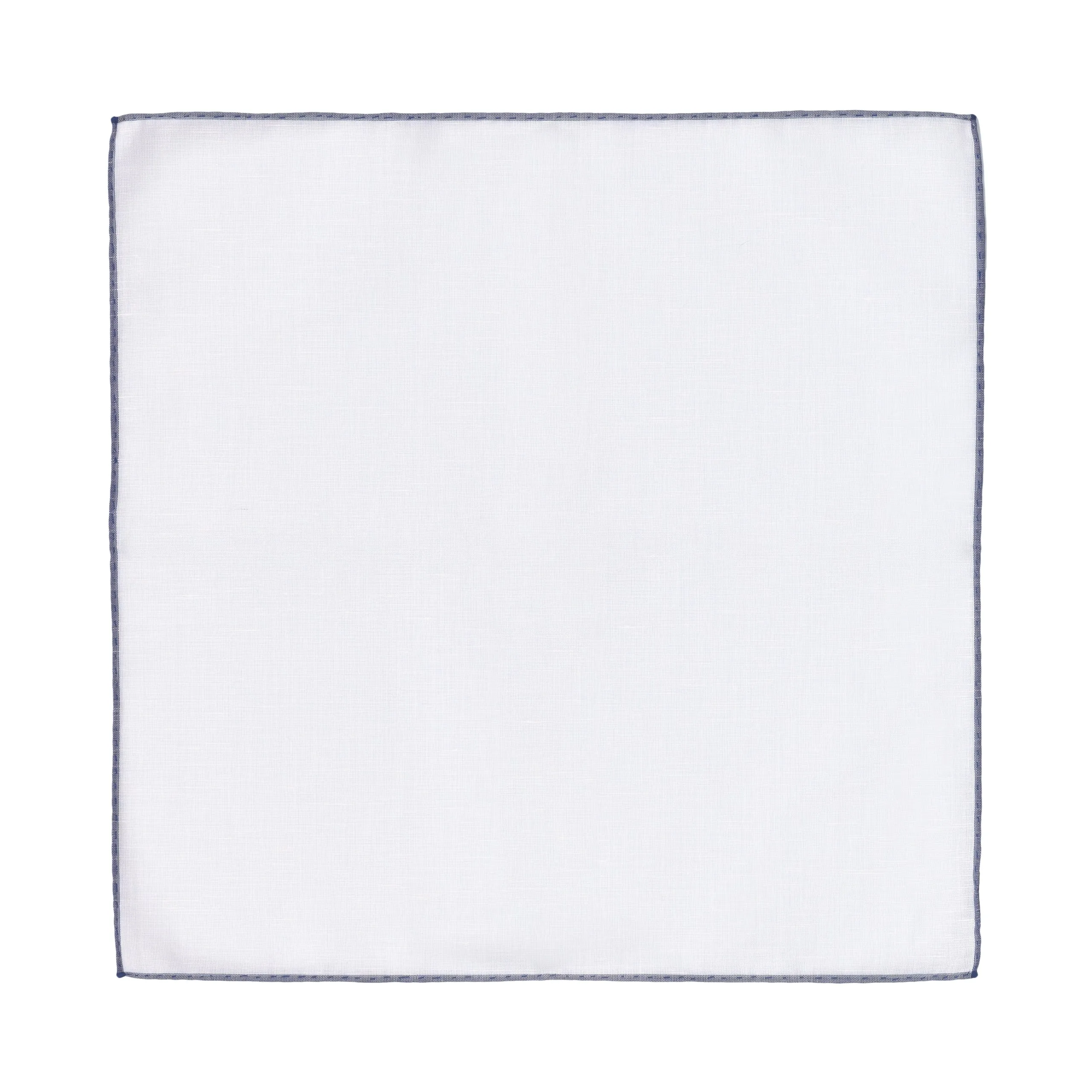Cotton Blend Pocket Square in White