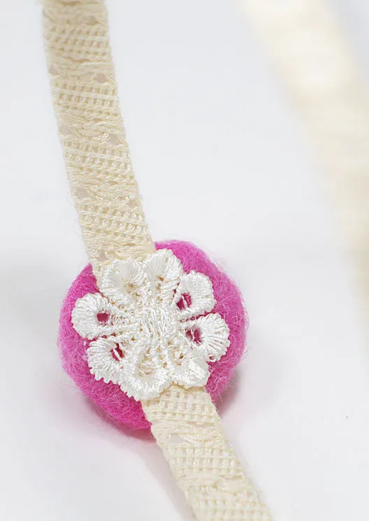 Cotton Candy Pink / Beige lace