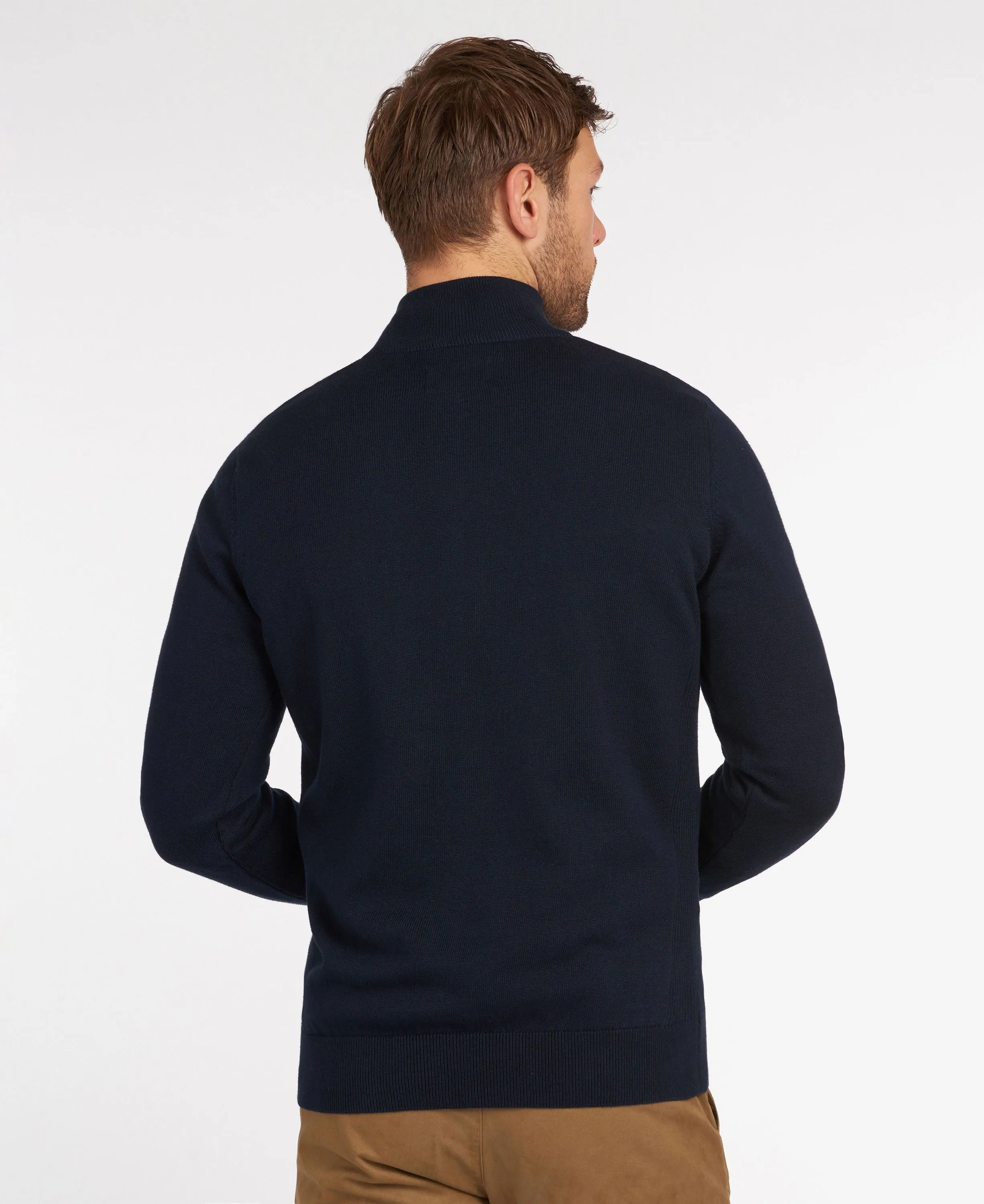 Cotton Half Zip Jumper - Navy