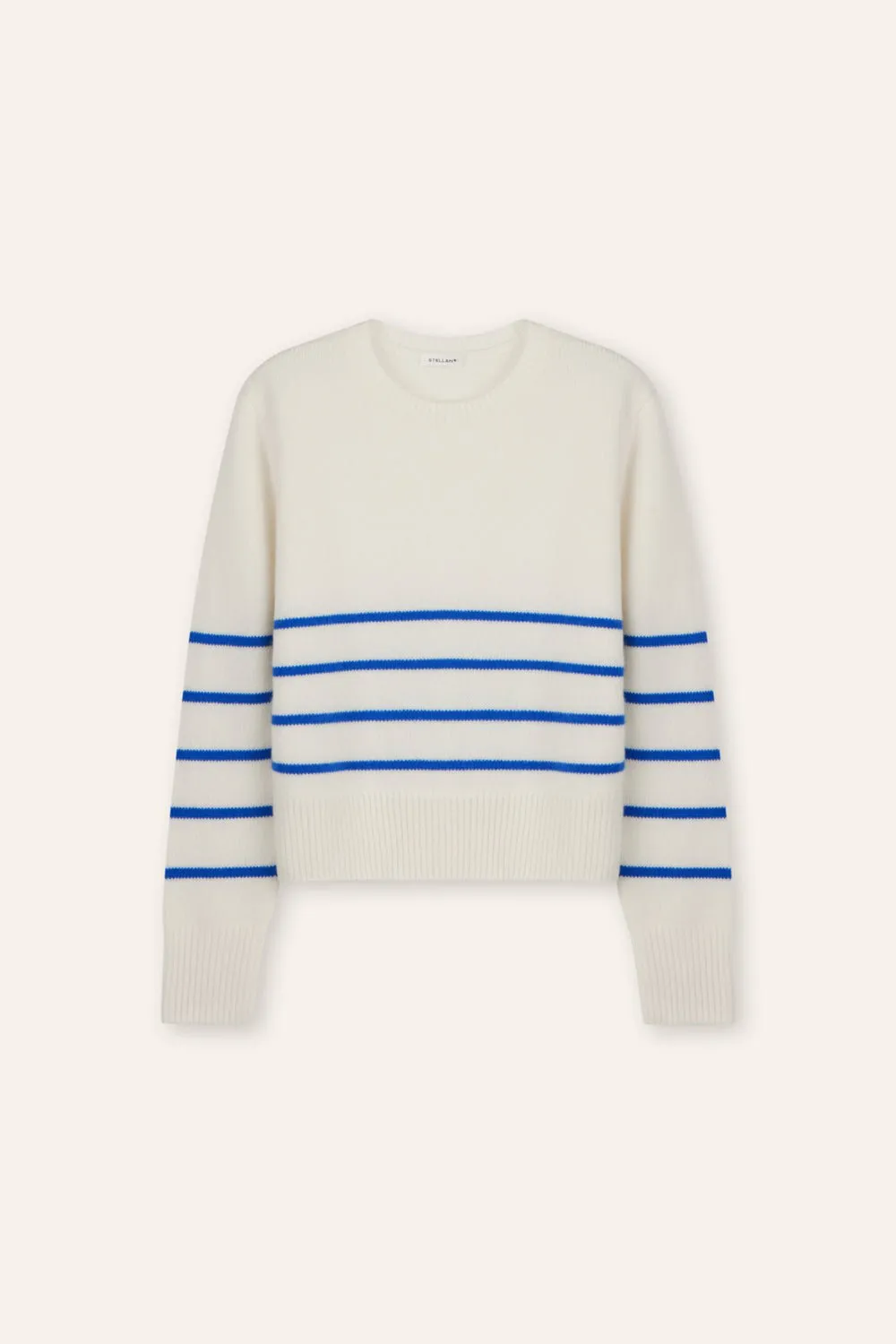 DECEMBER cashmere-blended sweater (Blue Stripe)