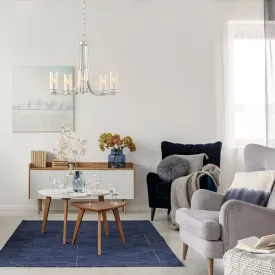 Devonshire 5-Light Transitional Chandelier in Brushed Nickel