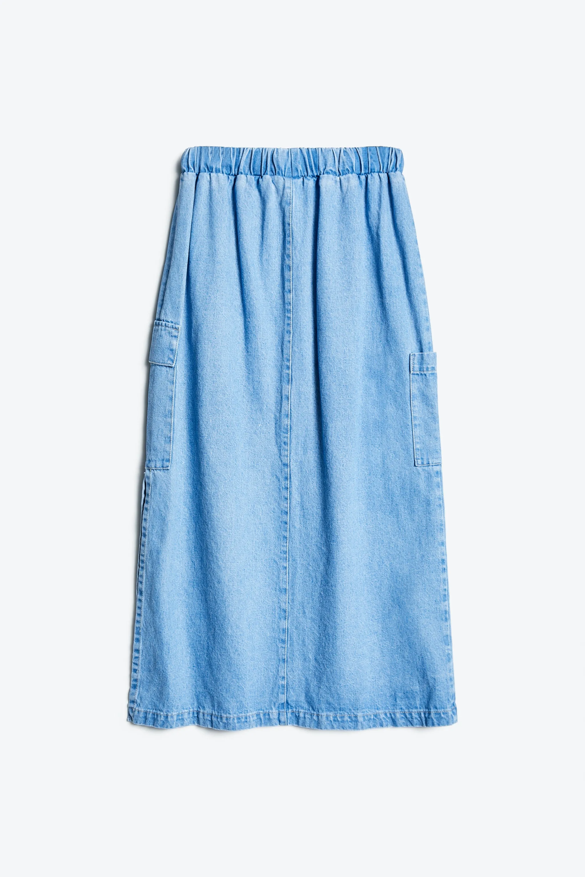 Esteem Denim Skirt Light Blue