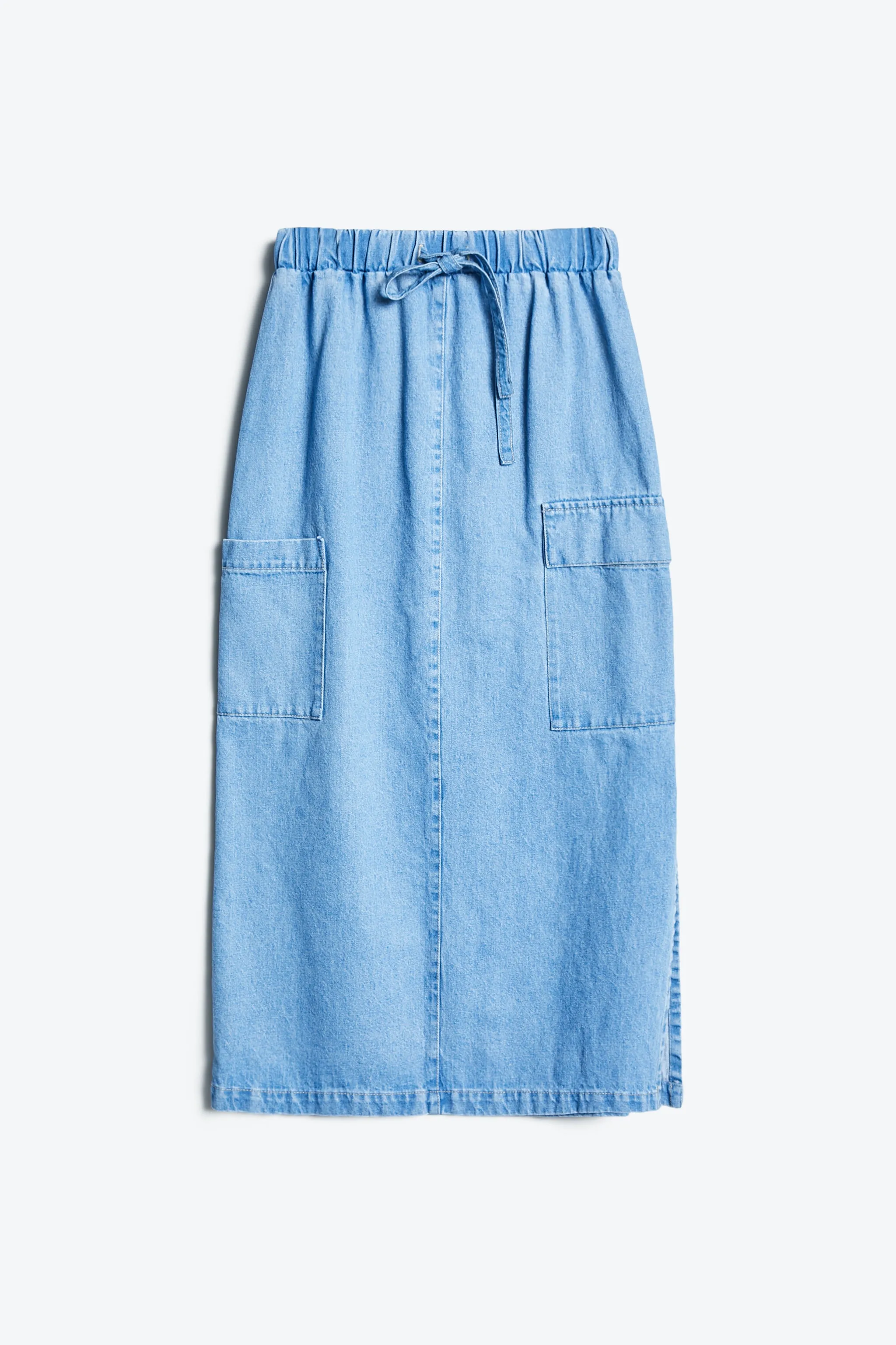 Esteem Denim Skirt Light Blue