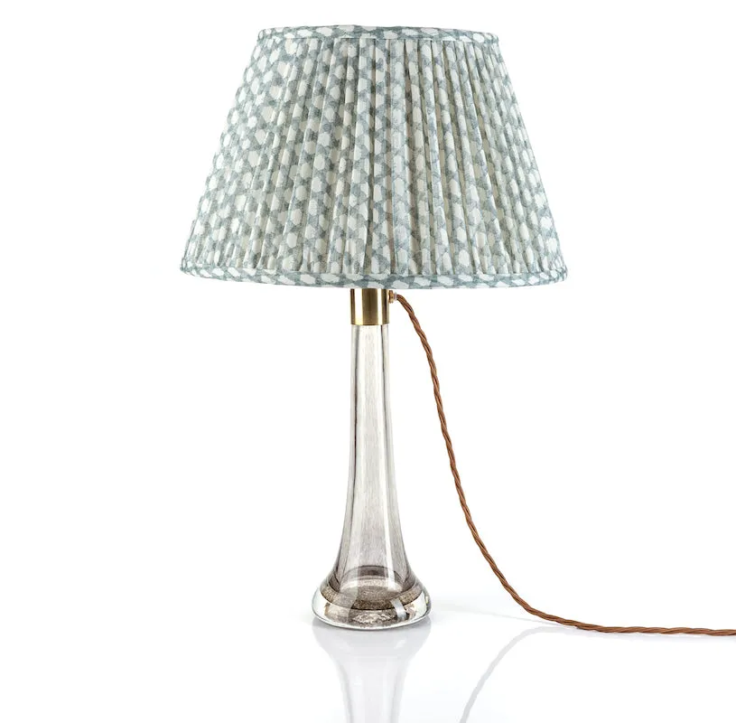 Fermoie Lampshade in Light Blue Wicker
