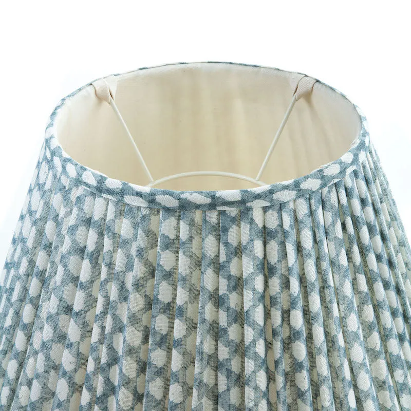 Fermoie Lampshade in Light Blue Wicker