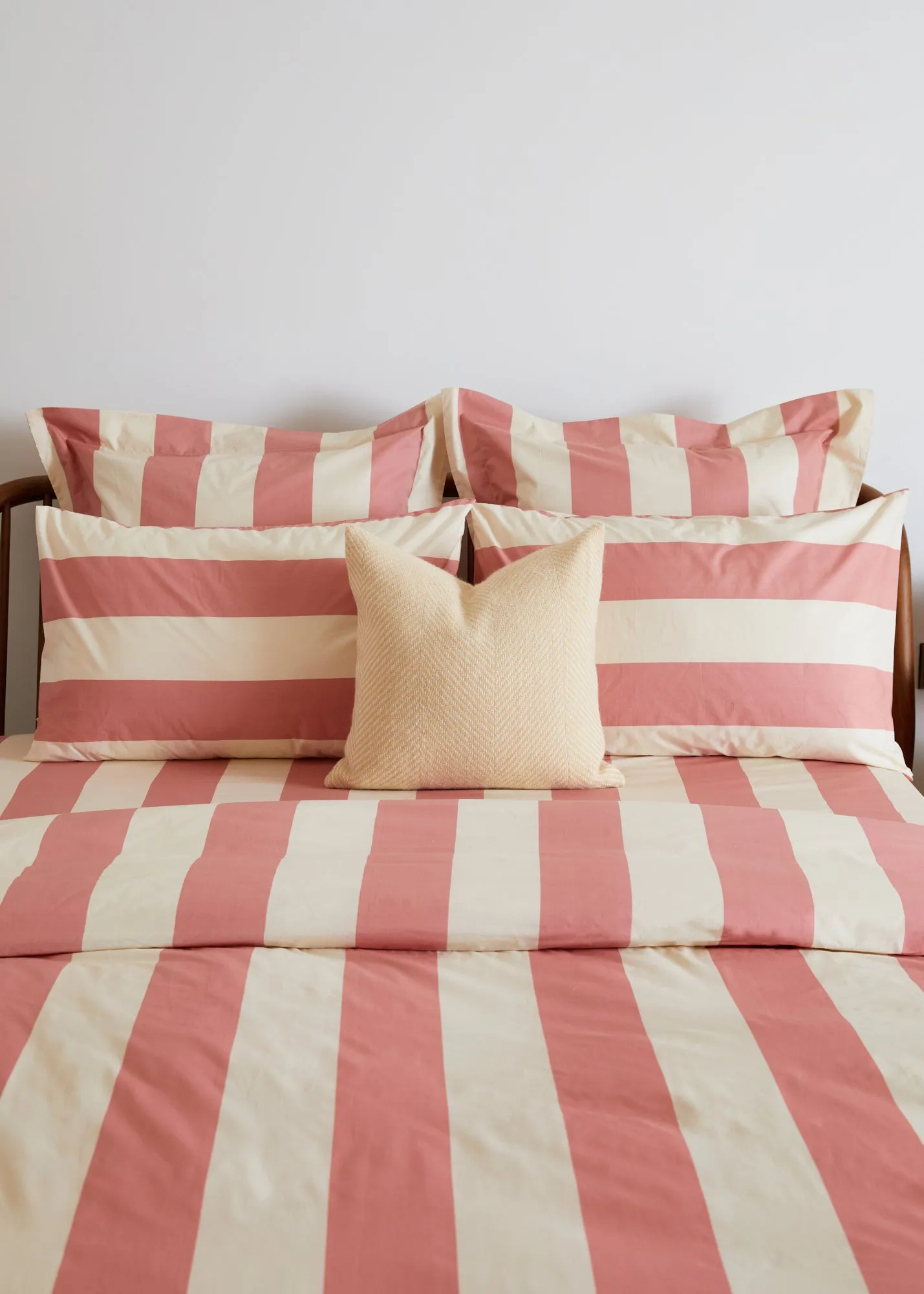 Foxford Rose Wide Stripe Pillowcase Set