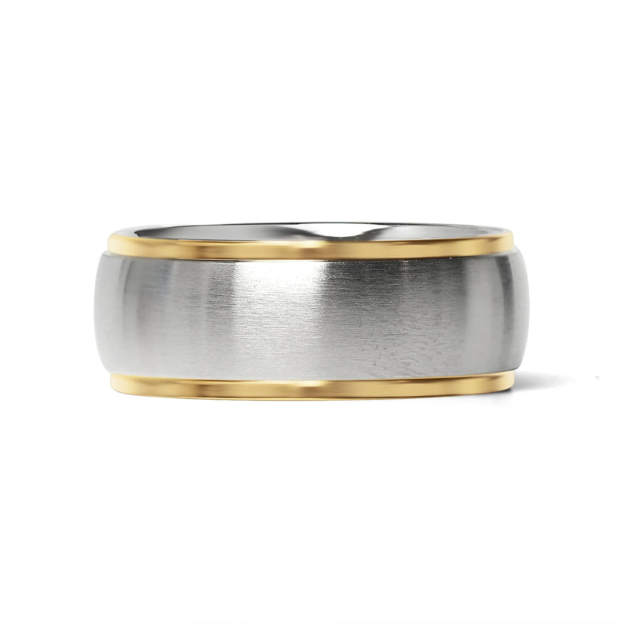 Gold Edge with Brushed Center Stainless Steel Ring / CFR0003