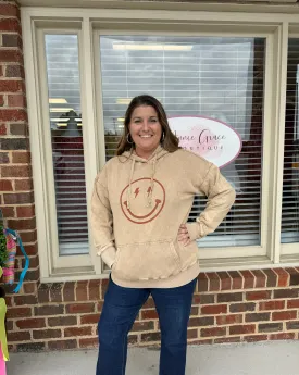 Happy Face printed hoodie