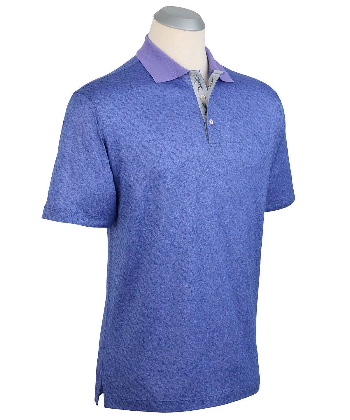 Heritage Italian Cotton Jacquard Polo Shirt
