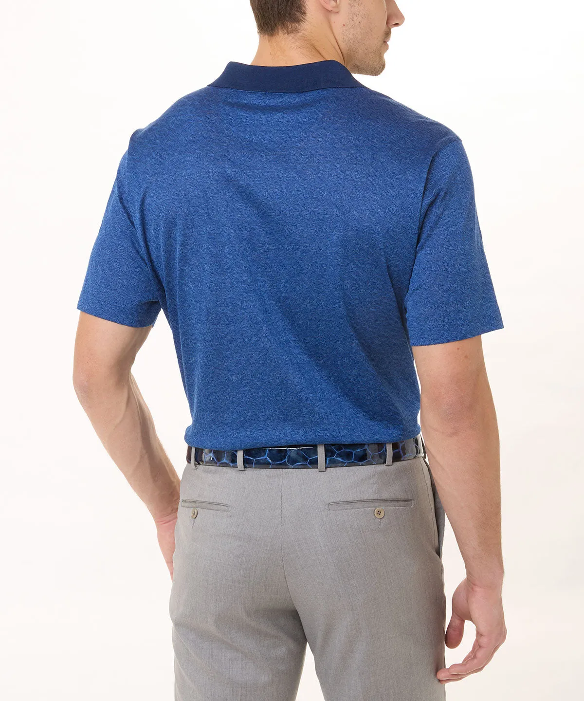 Heritage Italian Cotton Jacquard Polo Shirt