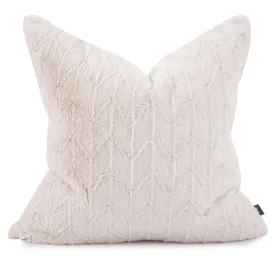 Howard Elliott Collection 24 x 24 Angora Natural Pillow  - Poly Insert