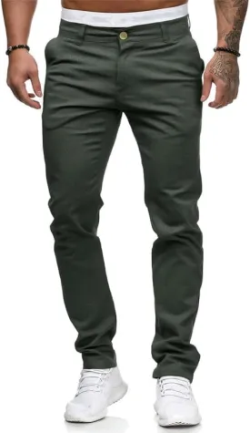 HUNGSON Men Skinny Slim Fit Casual Jeans Dyeing Stretch Straight Fashion Denim Pants