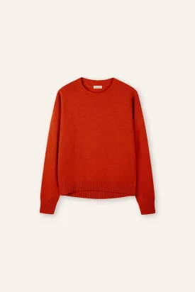 ISABEL cashmere-blended crew neck sweater (Red)