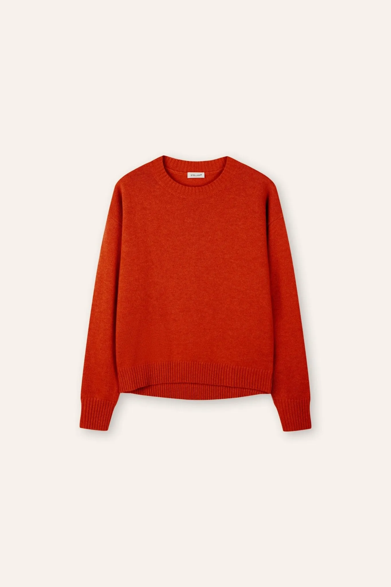 ISABEL cashmere-blended crew neck sweater (Red)