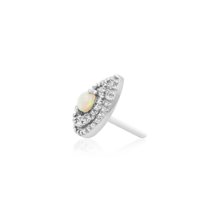 J-196 Junipurr Pear Opal Double Millgrain