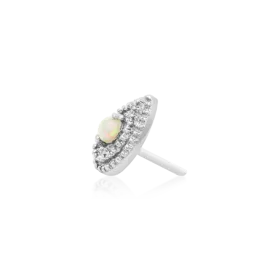 J-196 Junipurr Pear Opal Double Millgrain