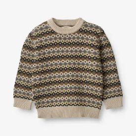 Jacquard Pullover Elias - multi blue