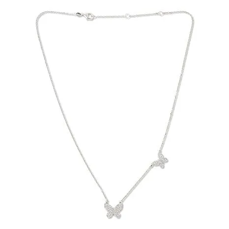 Katharine McPhee 1.50ctw Butterfly Necklace - Sterling Silver