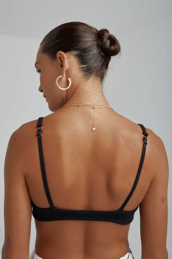 Knit Bralette Black