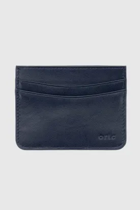 Leather Card Holder Navy