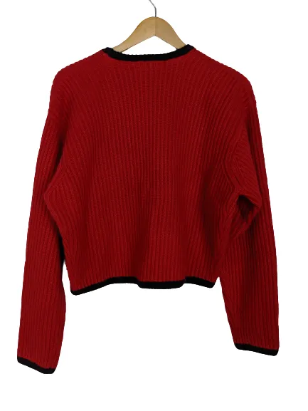 [M] Liz Claiborne Boxy Ribbed Cardigan