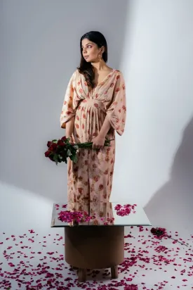 Manuela Dress | Cotton Eco-Printed Kaftaan Style Dress
