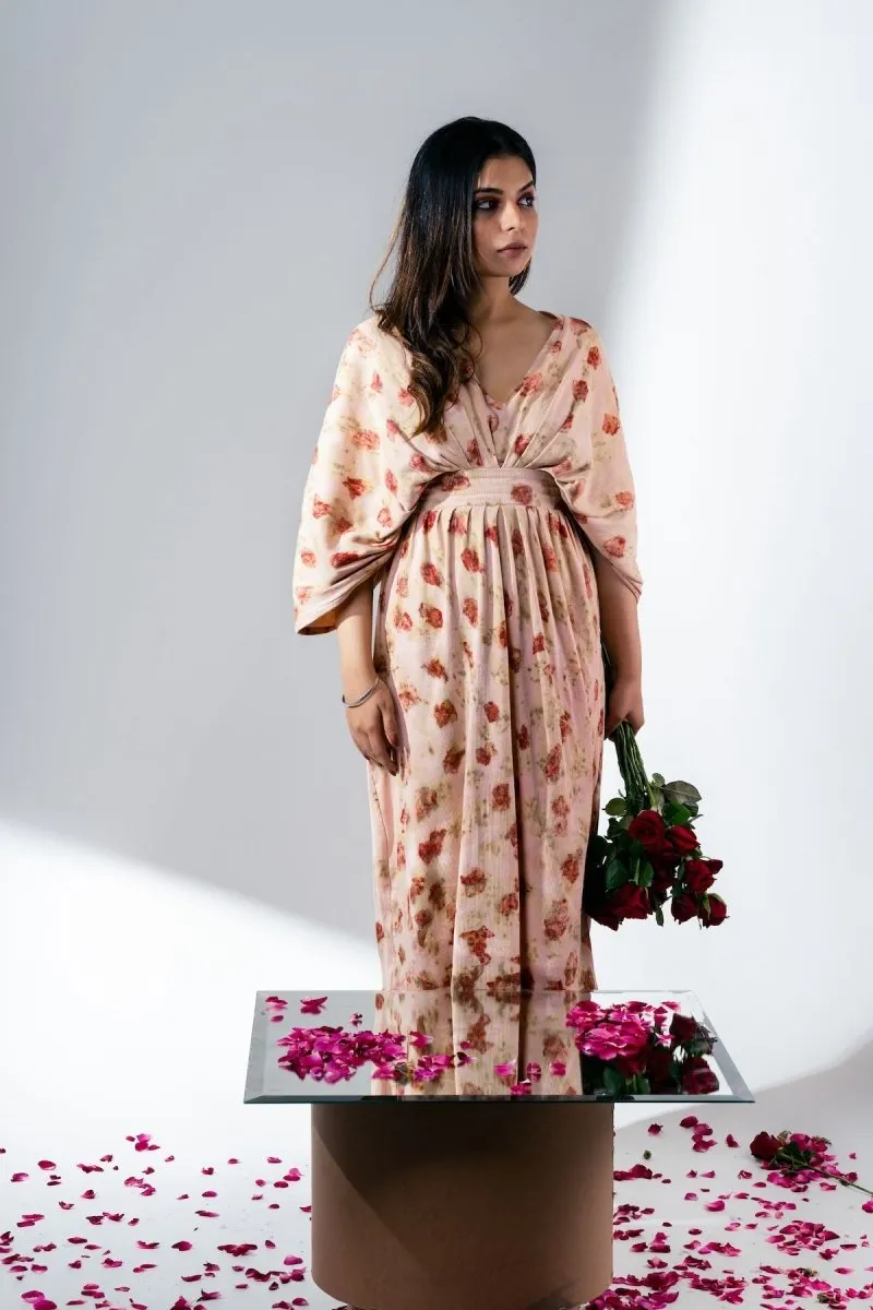Manuela Dress | Cotton Eco-Printed Kaftaan Style Dress