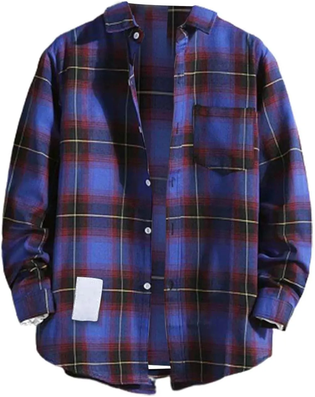Mens Shirts Long Sleeve Casual 2025 T-Shirts Fashion Plaid Summer Classic Solid Tee Tops,Clothes,Y2K Summer Tops