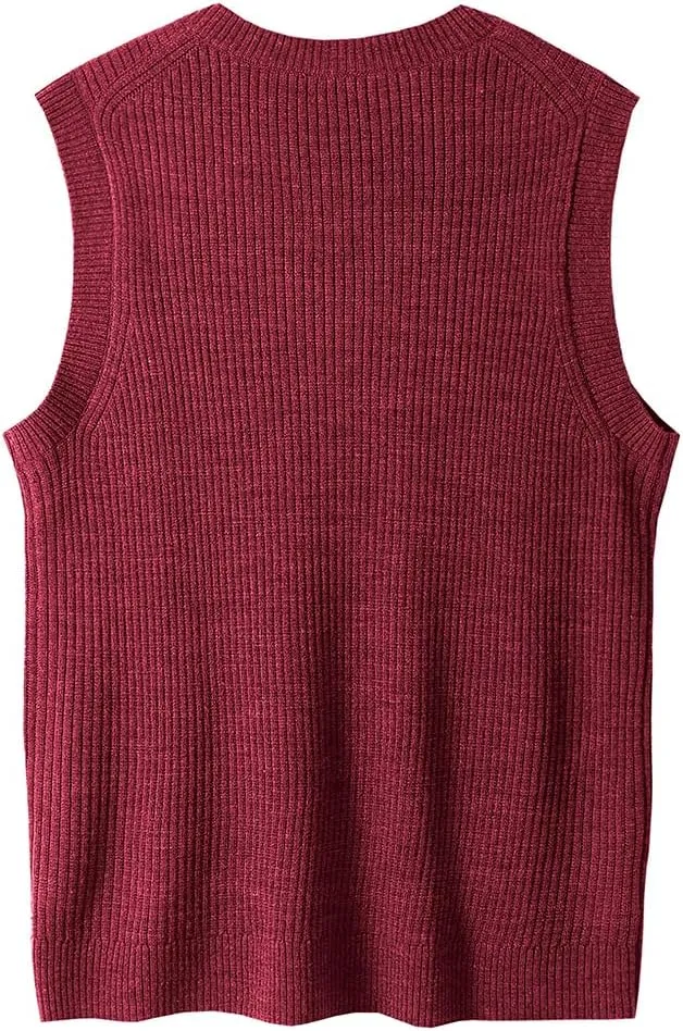Men's V-Neck Sweater Vest | Anti-Pilling & Anti-Static | Lightweight Thermal Sleeveless Pullover for Casual & Formal Outfits