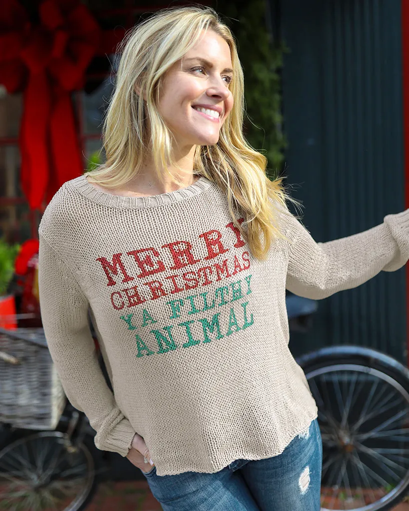 MERRY XMAS CREW COTTON