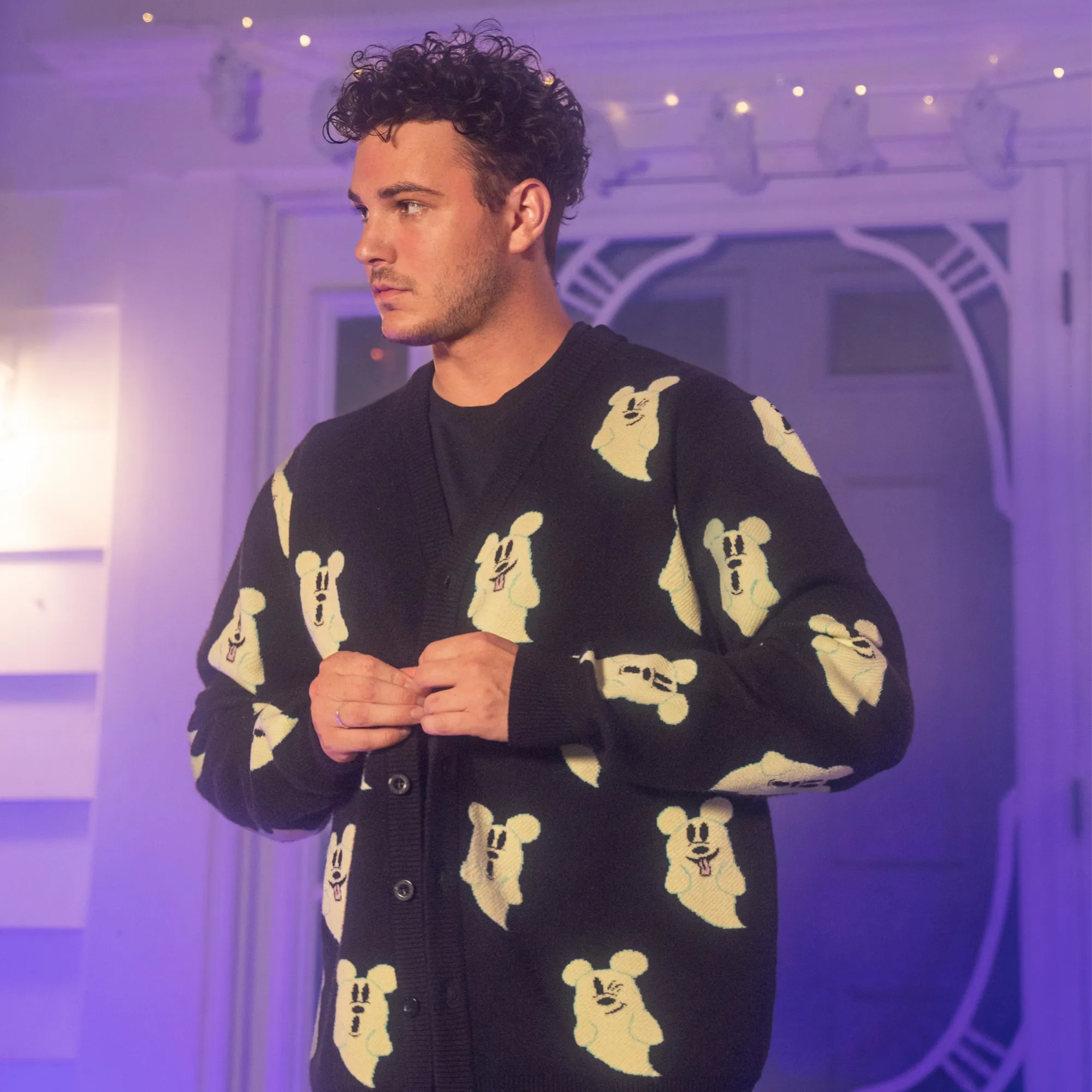 Mickey Glow in the Dark Ghost Cardigan