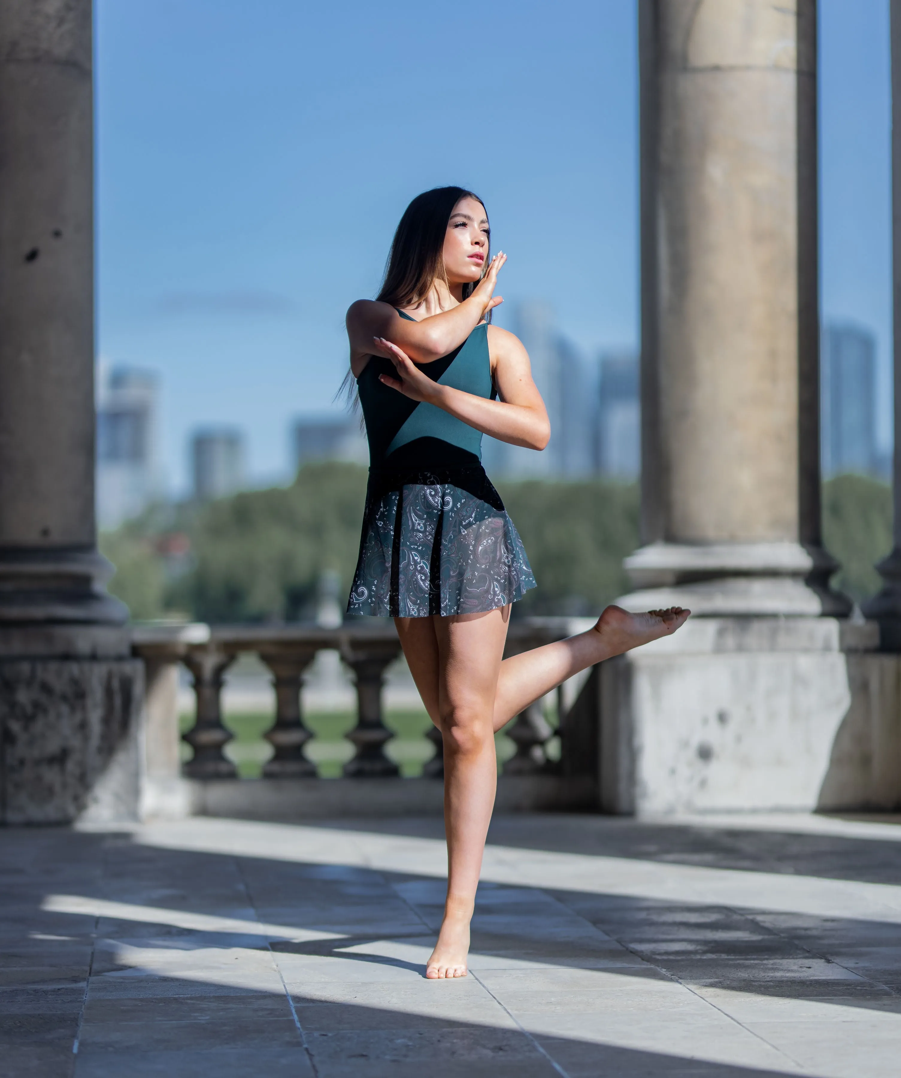 Mirelle Boheme Printed Mesh skirt