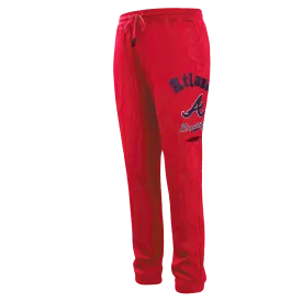 MLB ATLANTA BRAVES OLD ENGLISH MEN'S SWEATPANT (RED)