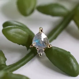 Modern Mood Pippa Diamond with Trillion Labradorite