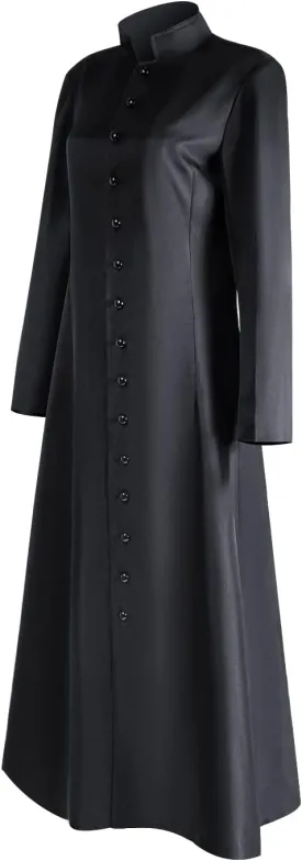 MYAYD Women's Cassock Robe Church Robe Choir Minister Clergy Pulpit Liturgical Black White