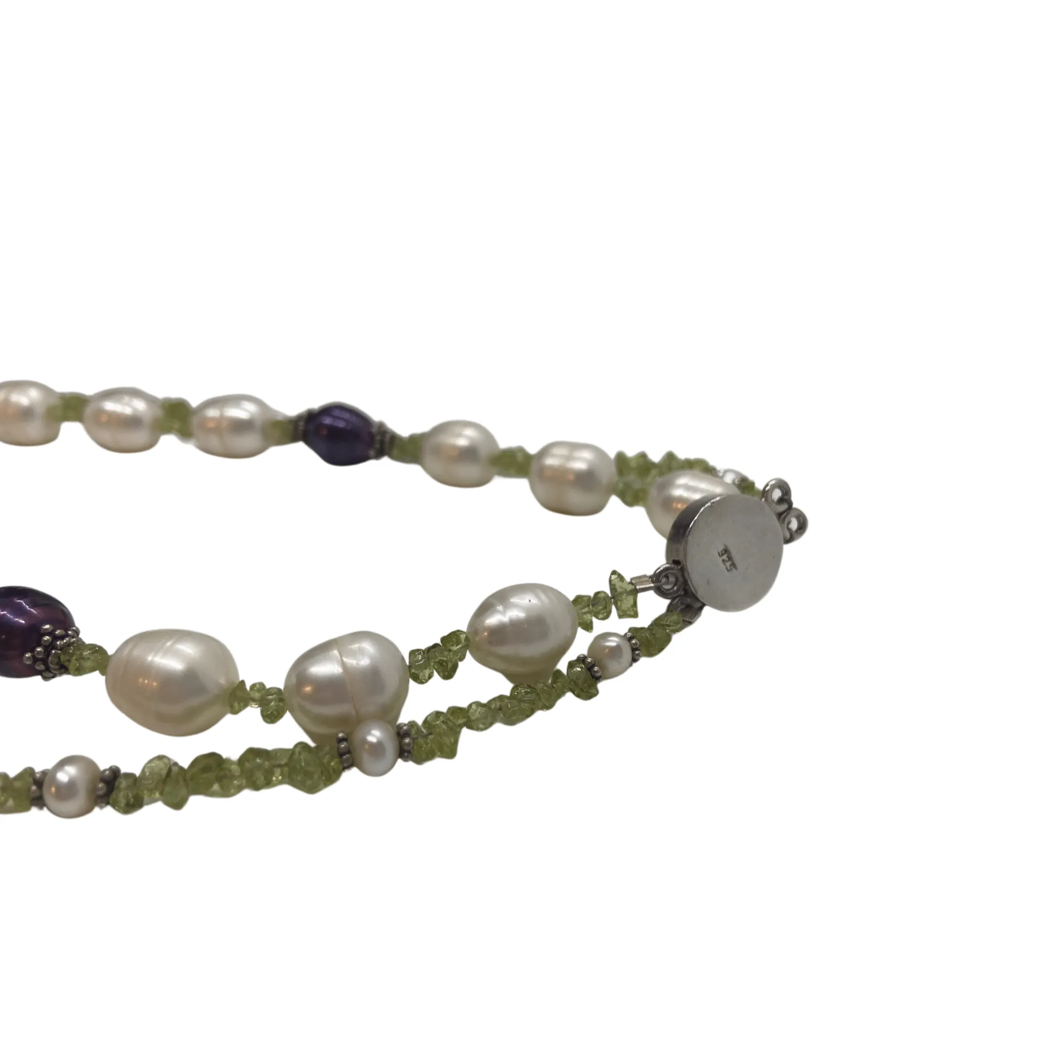 NECKLACE Double Strand Crystal Beads & Pearls