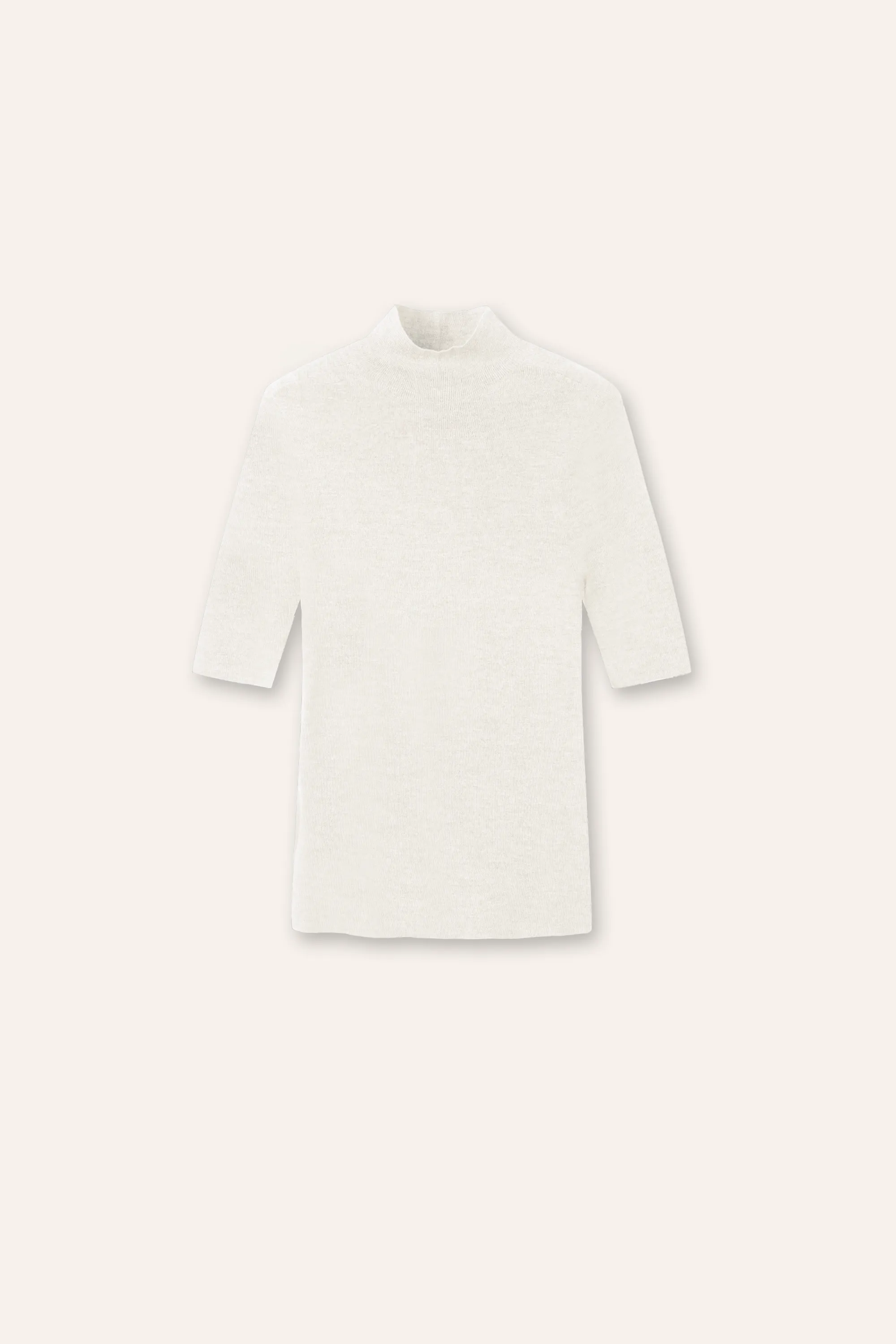 OLIVIA seamless mid-sleeves top (White)
