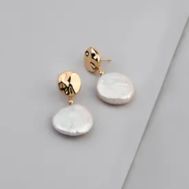 Pearl Baroque 14K Gold Vermeil Stud Earrings
