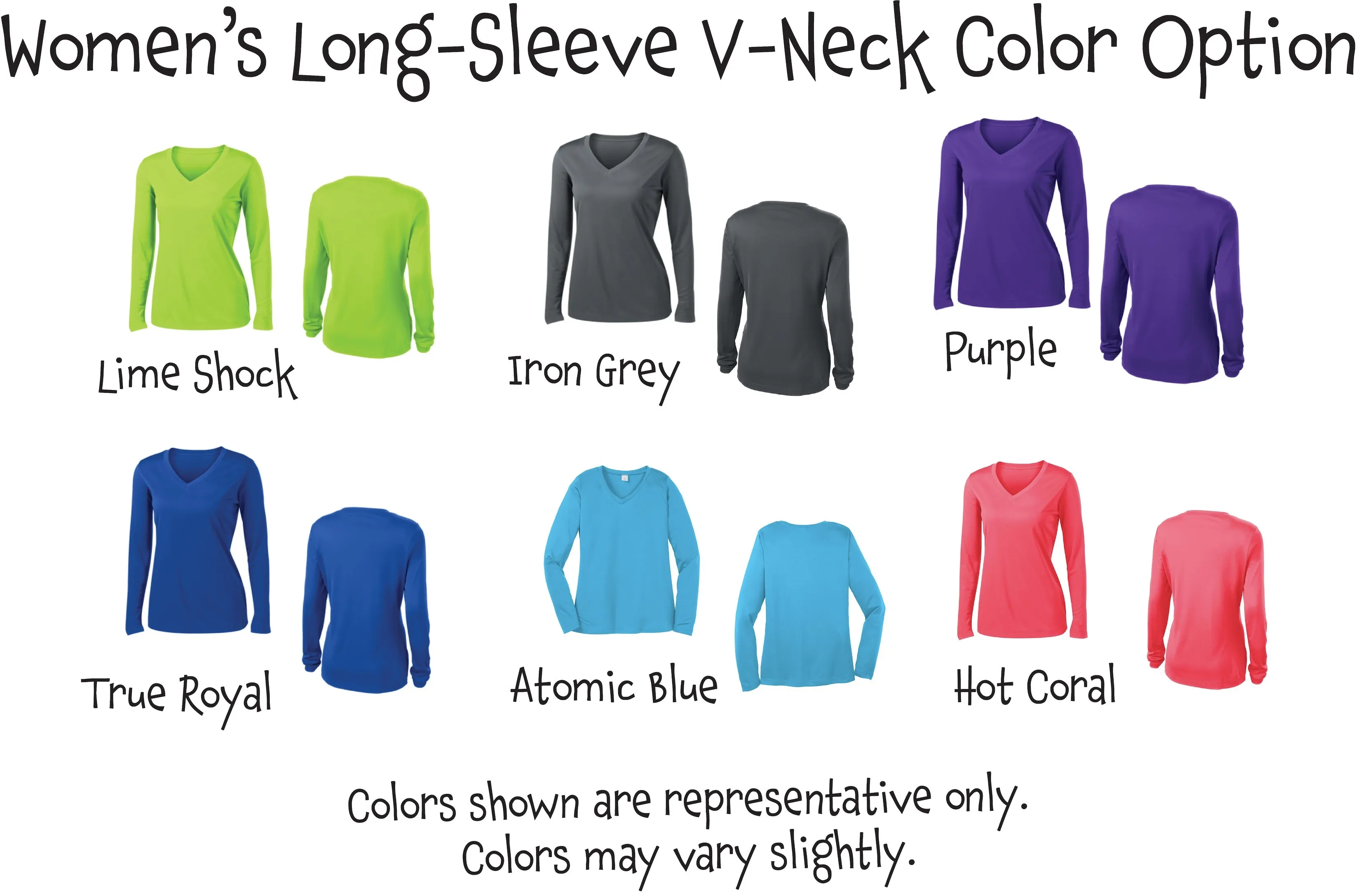 Pickleball Heart | Women's Long Sleeve V-Neck Pickleball Shirts | 100% Polyester