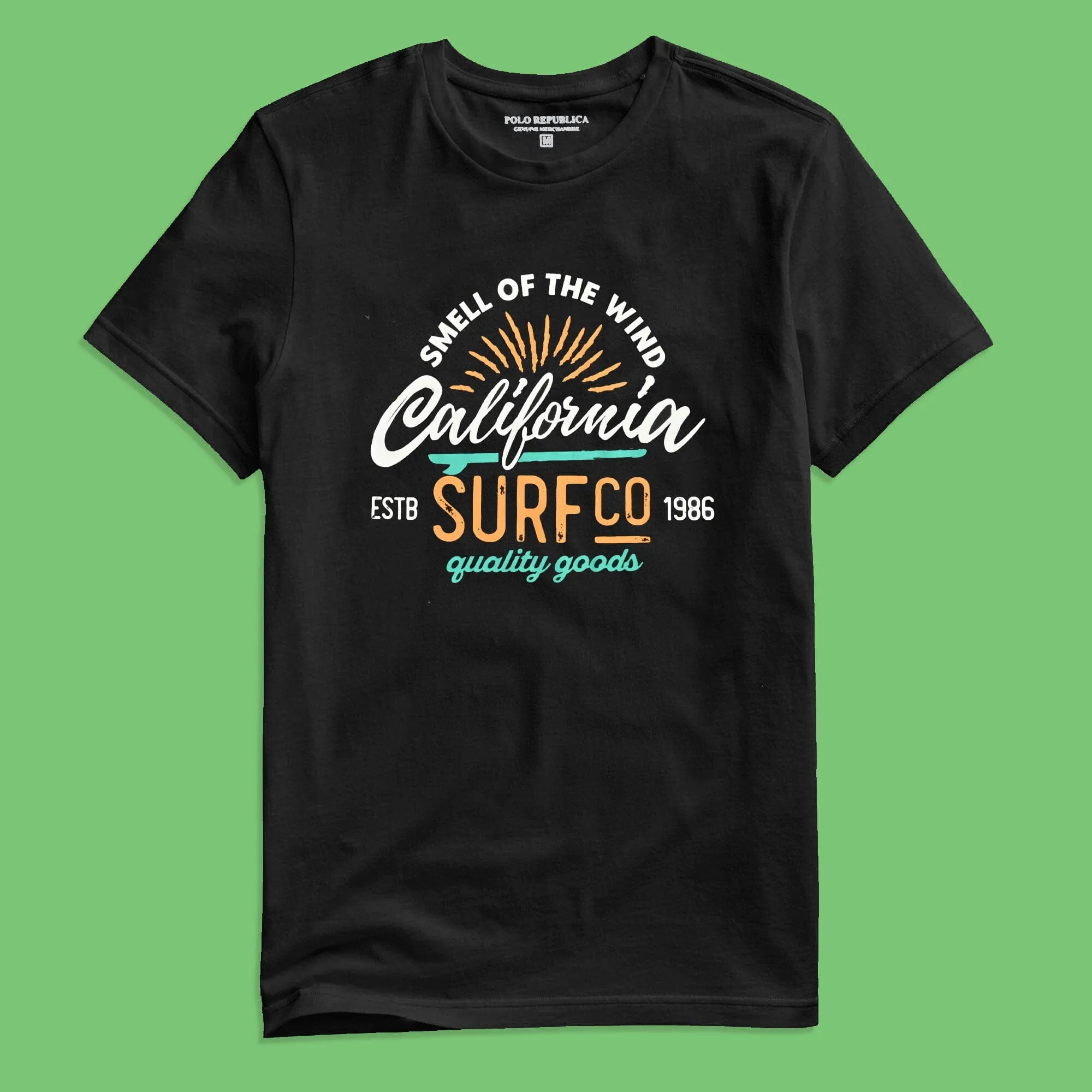 Polo Republica Men's California Printed Short Sleeve Tee Shirt