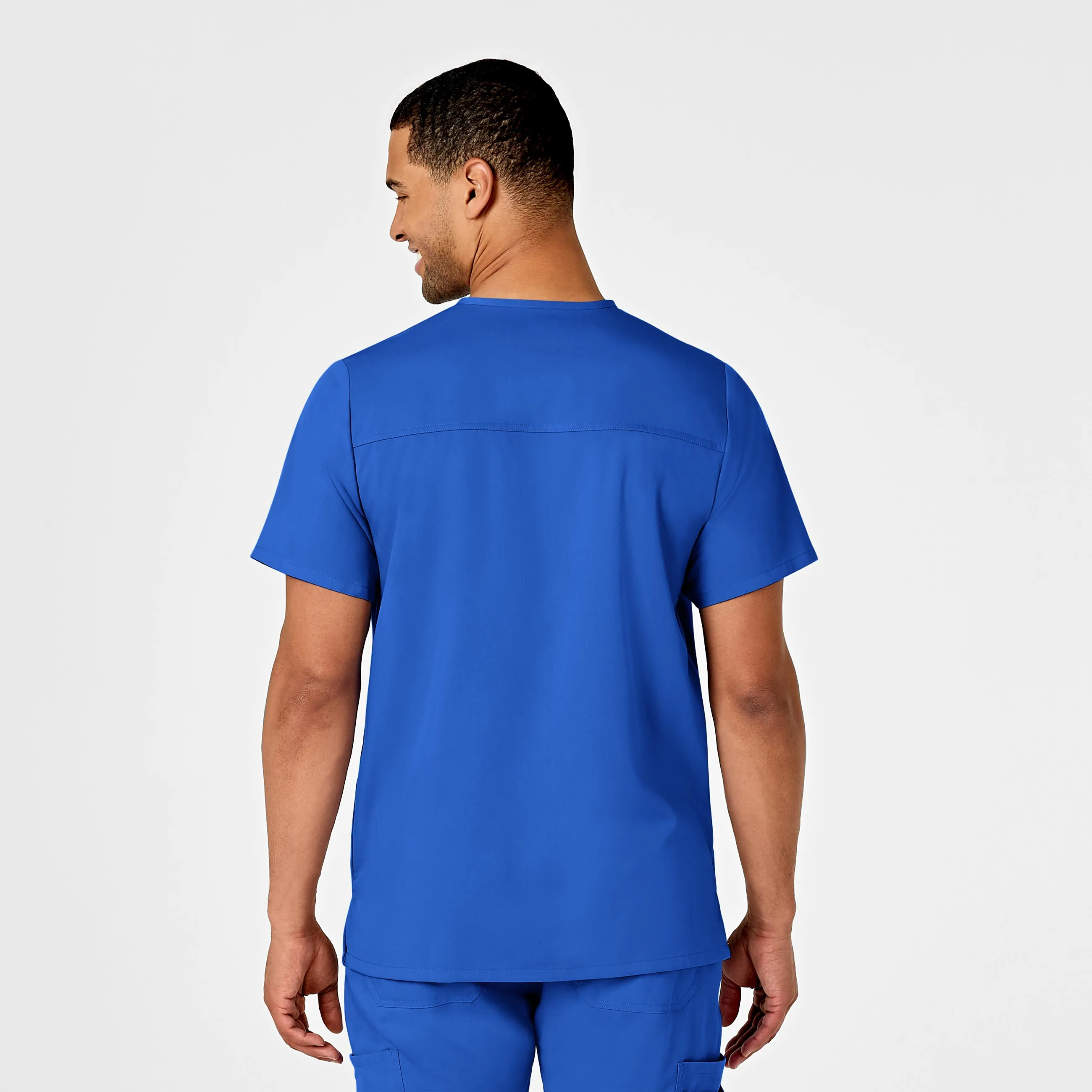 PRO Men's Multi-Pocket V-Neck Scrub Top - Royal
