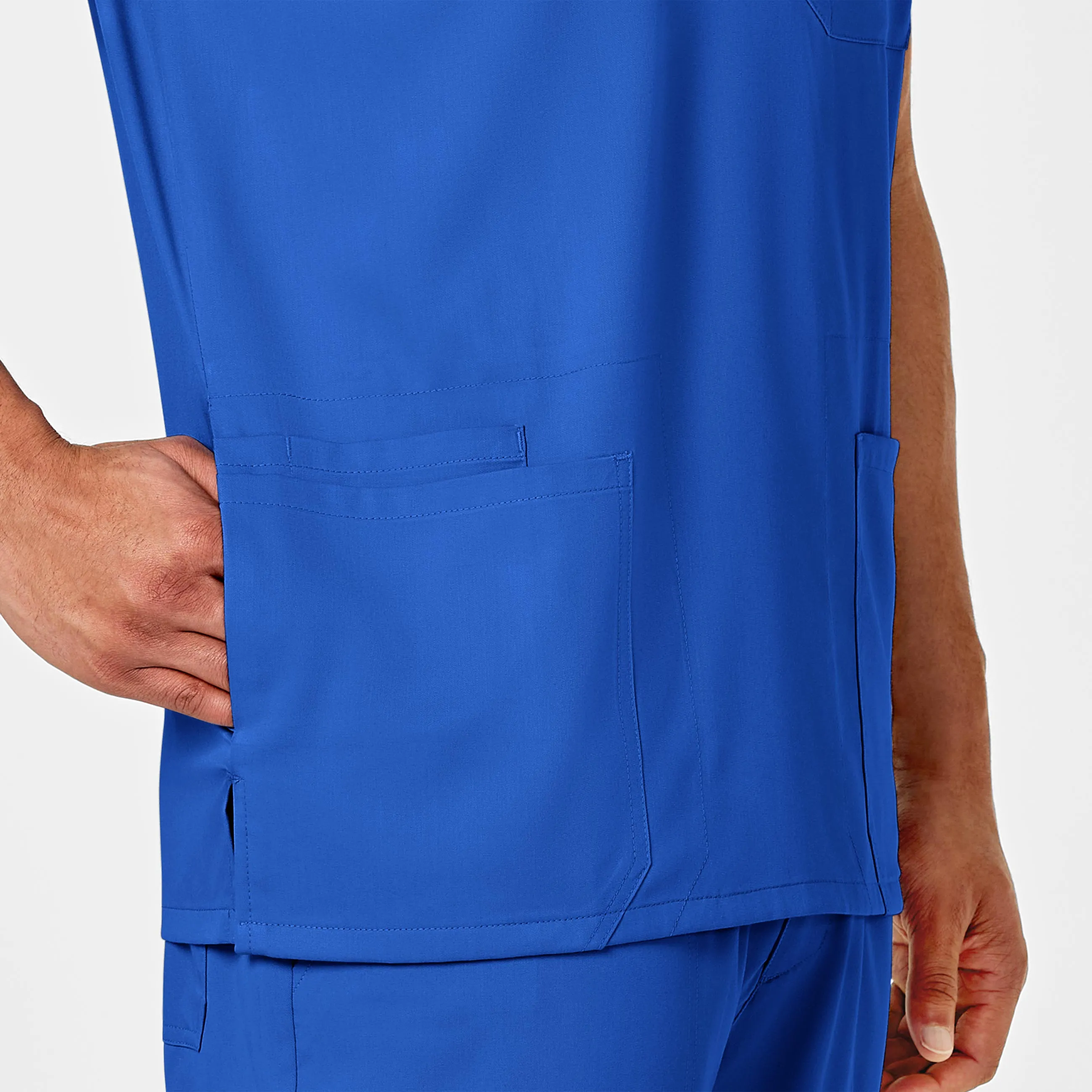 PRO Men's Multi-Pocket V-Neck Scrub Top - Royal