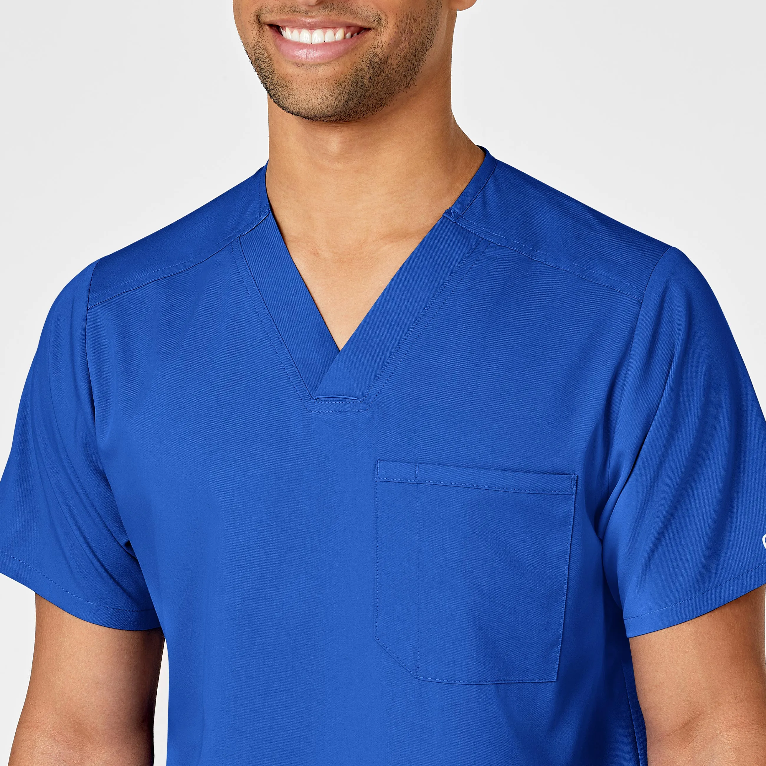 PRO Men's Multi-Pocket V-Neck Scrub Top - Royal