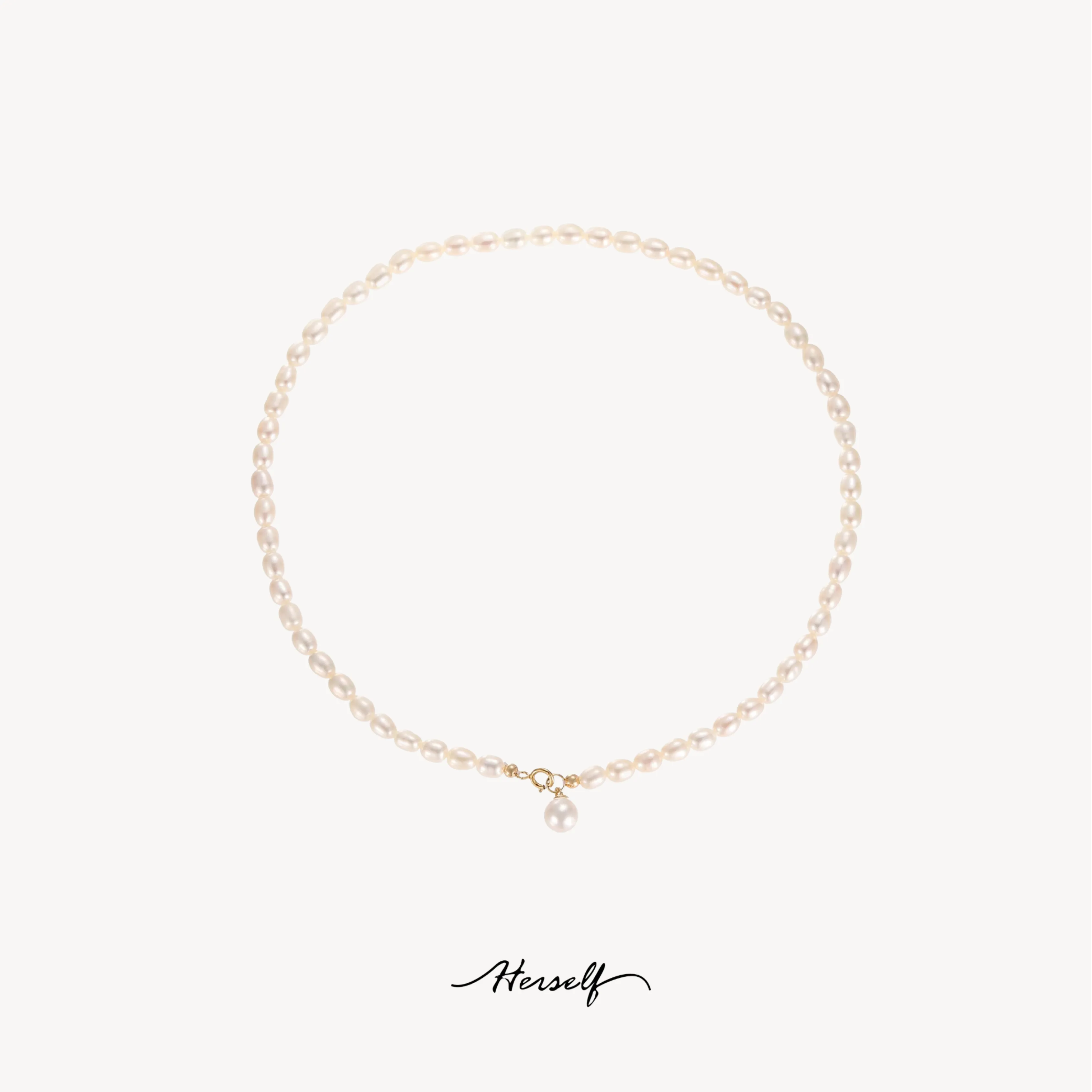 Rice Pearl Choker Necklace
