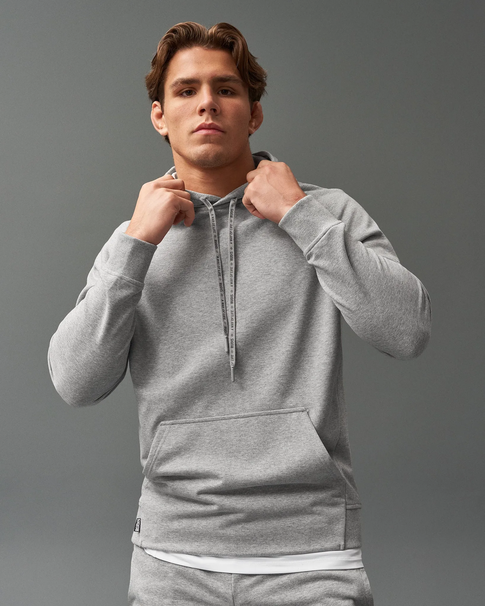 RUDIS Elite Terry Hoodie - Athletic Heather Gray