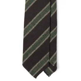 Shetland Wool Multi Stripe Herringbone Hand-rolled Tie