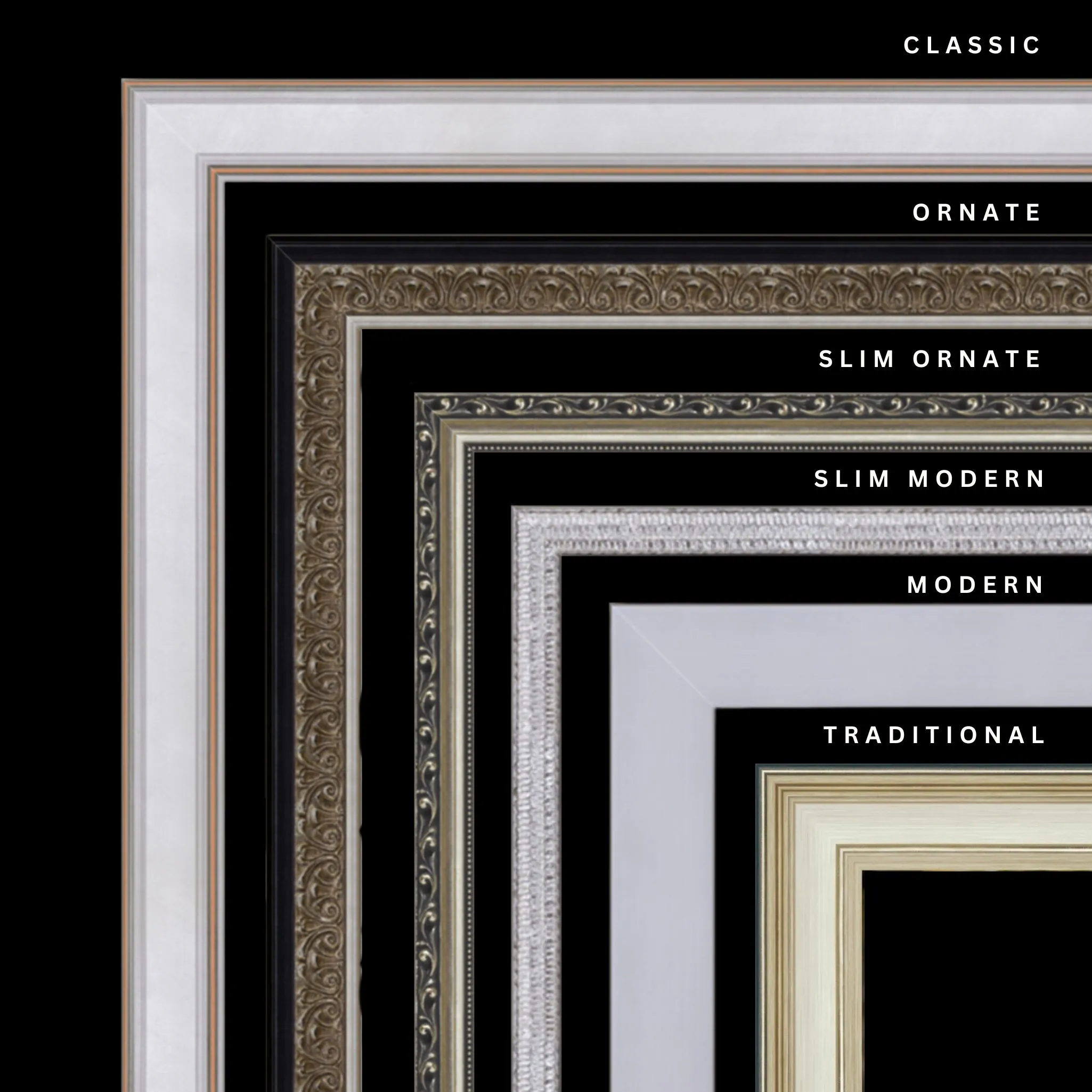 Silver 40x38 Picture Frame Ornate Traditional Classic Antique